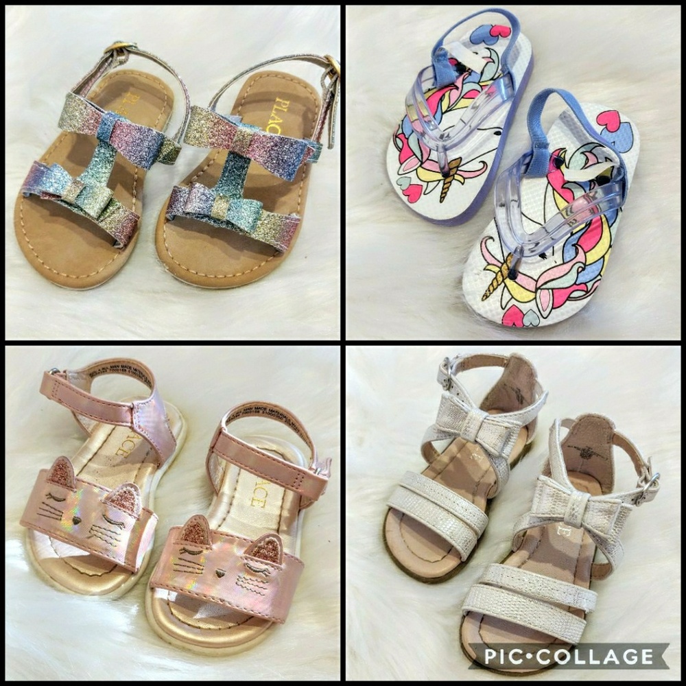 Lot of Baby Girl Sandals Size 4